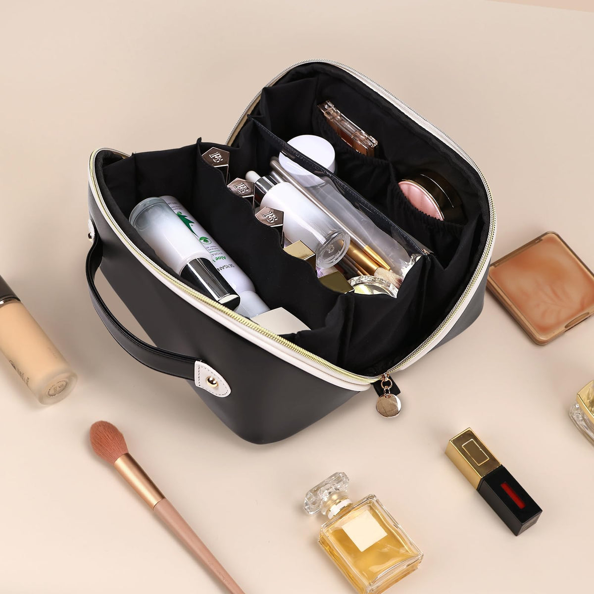 Durable padded structure protecting fragile items during travel.