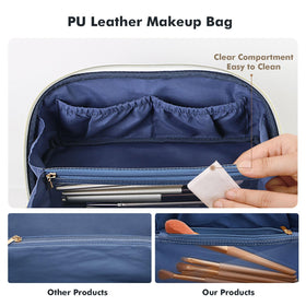 Prite makeup bag medium size interior layout optimized for cosmetics and tools