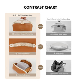PRITE makeup bag padded protection shields delicate items during bumps and drops
