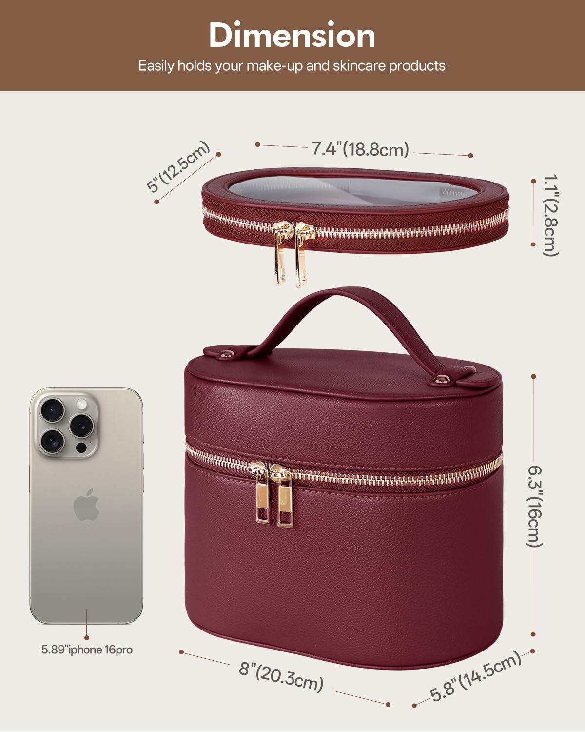 Prite removable divider for customizable storage inside the bag