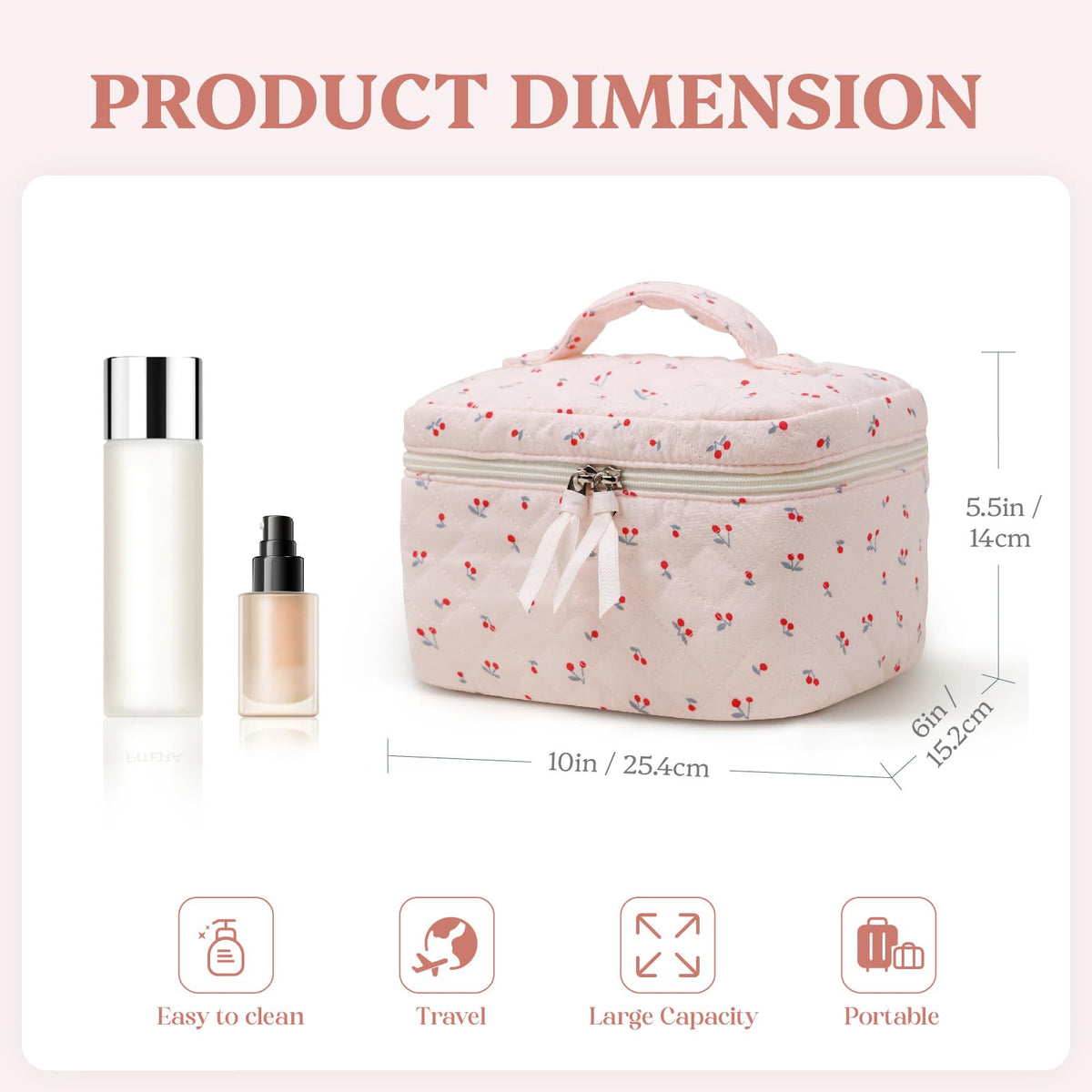 Prite toiletry bag travel organizer for efficient packing.