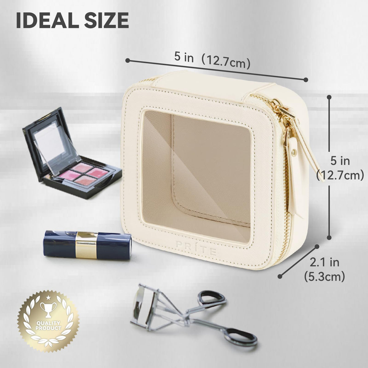 Prite vegan leather cosmetic pouch stylish and durable for daily use