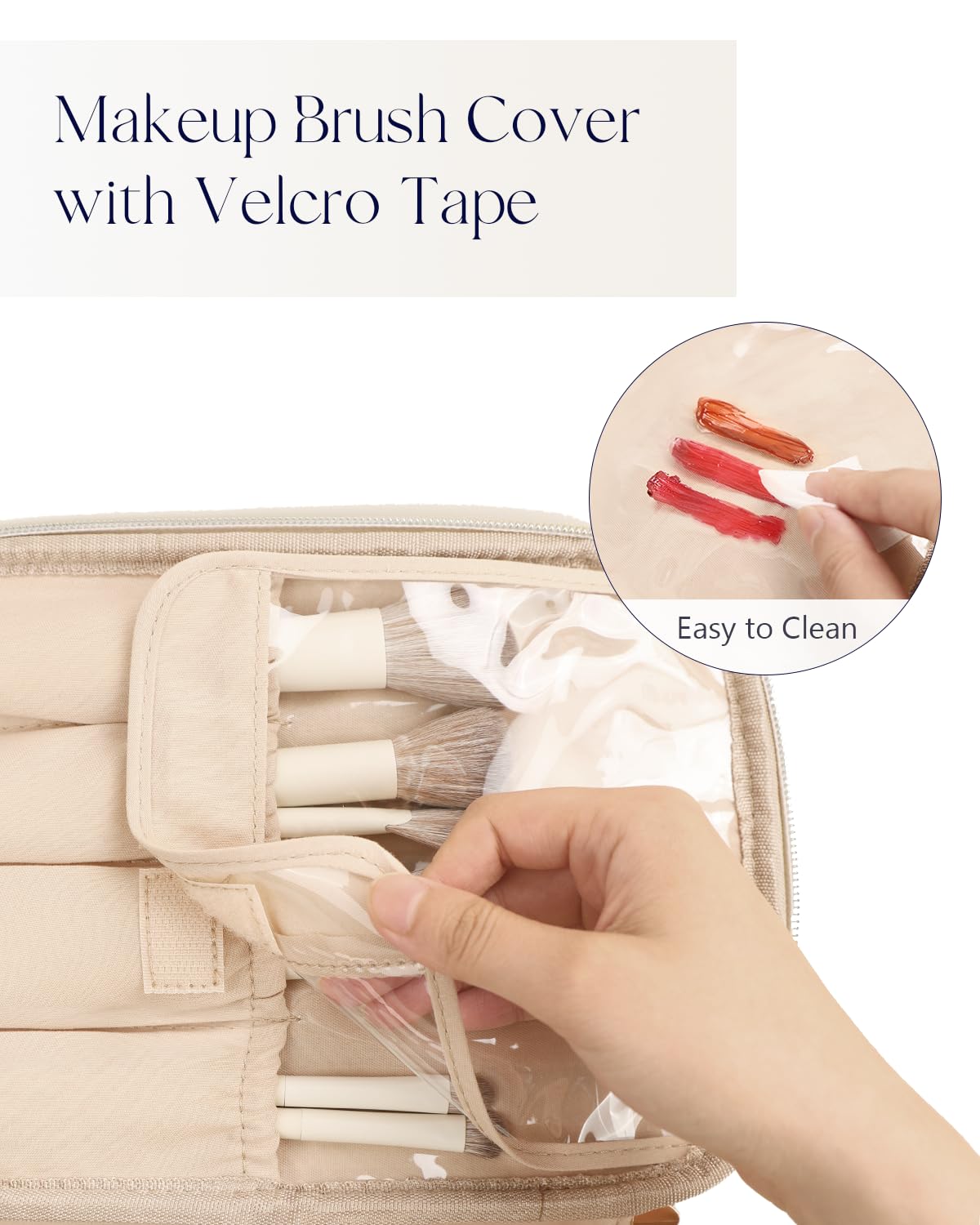 Prite vegan leather texture close-up highlights waterproof, durable exterior