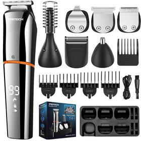 PRITECH 6-in-1 beard trimmer kit for versatile grooming at home.