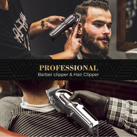 PRITECH clippers quiet rotary motor powers through thick hair.