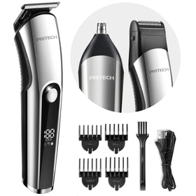 PRITECH beard trimmer kit front view for precise grooming at home