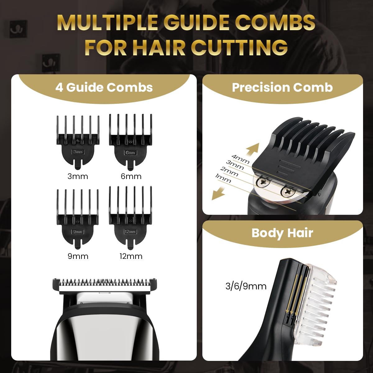 PRITECH detachable blades for easy washing and versatile trimming.