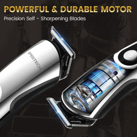 PRITECH trimmer LED display showing battery life