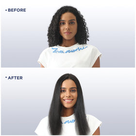 Anti-scald outer surface protects fingers while using the Prizm straightener brush