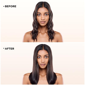 Prizm Hair Straightener Brush dual voltage icon showing travel readiness.