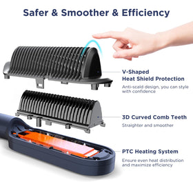 Prizm brush LED display highlights precise temperature control for personalized styling