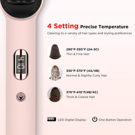 Negative ions reduce frizz while adding shine.