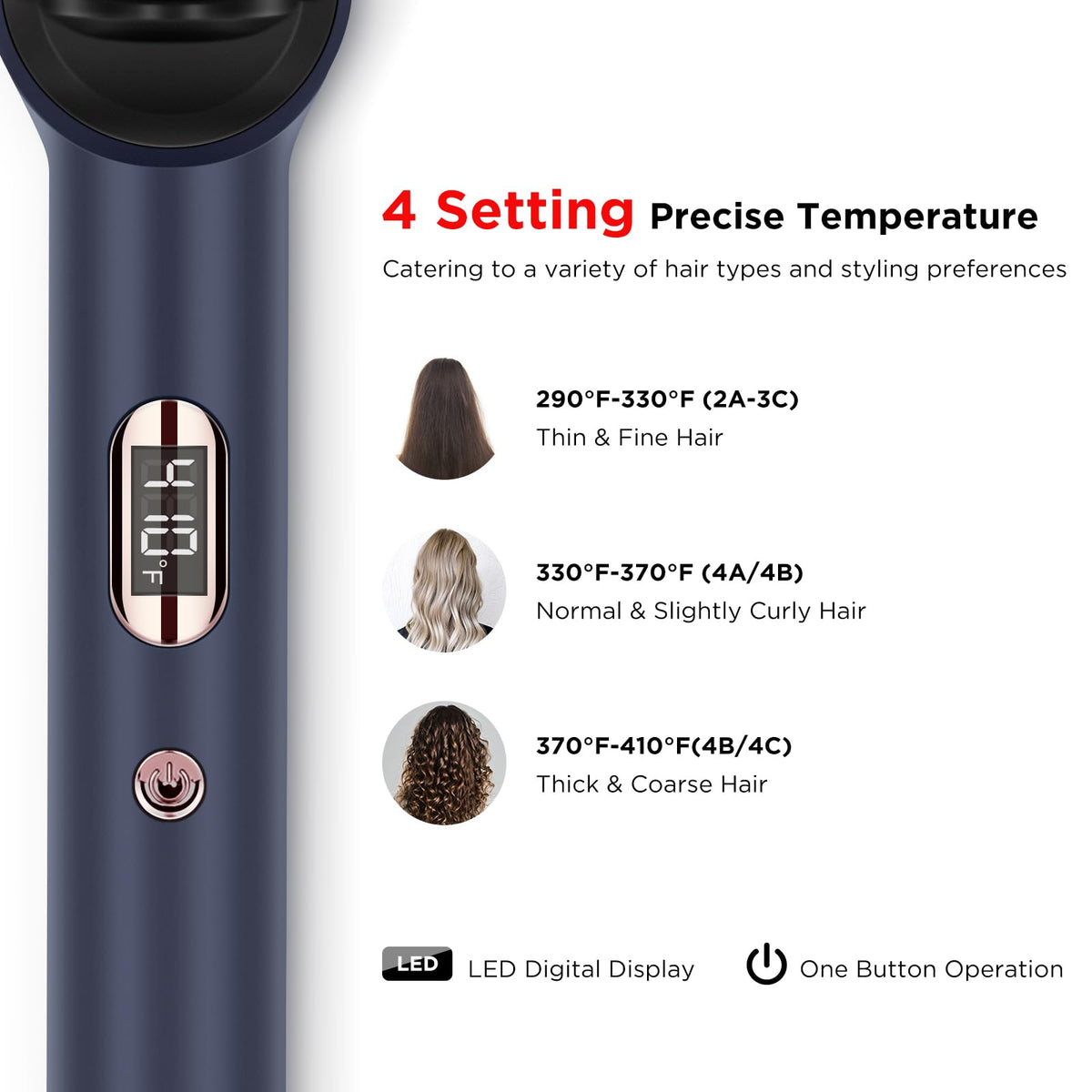 Negative ions release from Prizm brush to reduce frizz and add shine