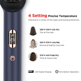 Negative ions release from Prizm brush to reduce frizz and add shine