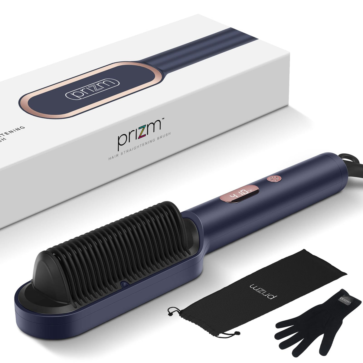 Gift-ready packaging of Prizm Hair Straightener Brush for thoughtful gifting