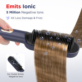 Four temperature settings on the Prizm brush suit various hair textures