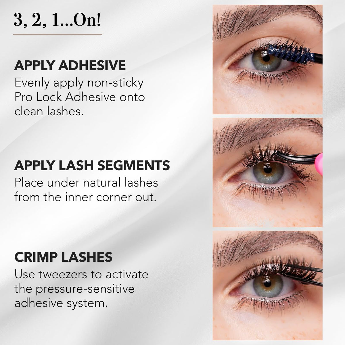 Pro Lash ProLock adhesive bonds clusters for smooth wear