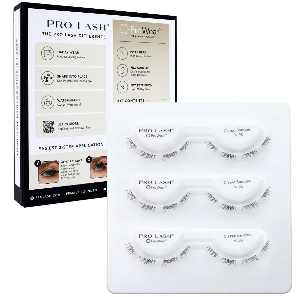 Pro Lash ProWear inner corner cluster application for natural enhancement