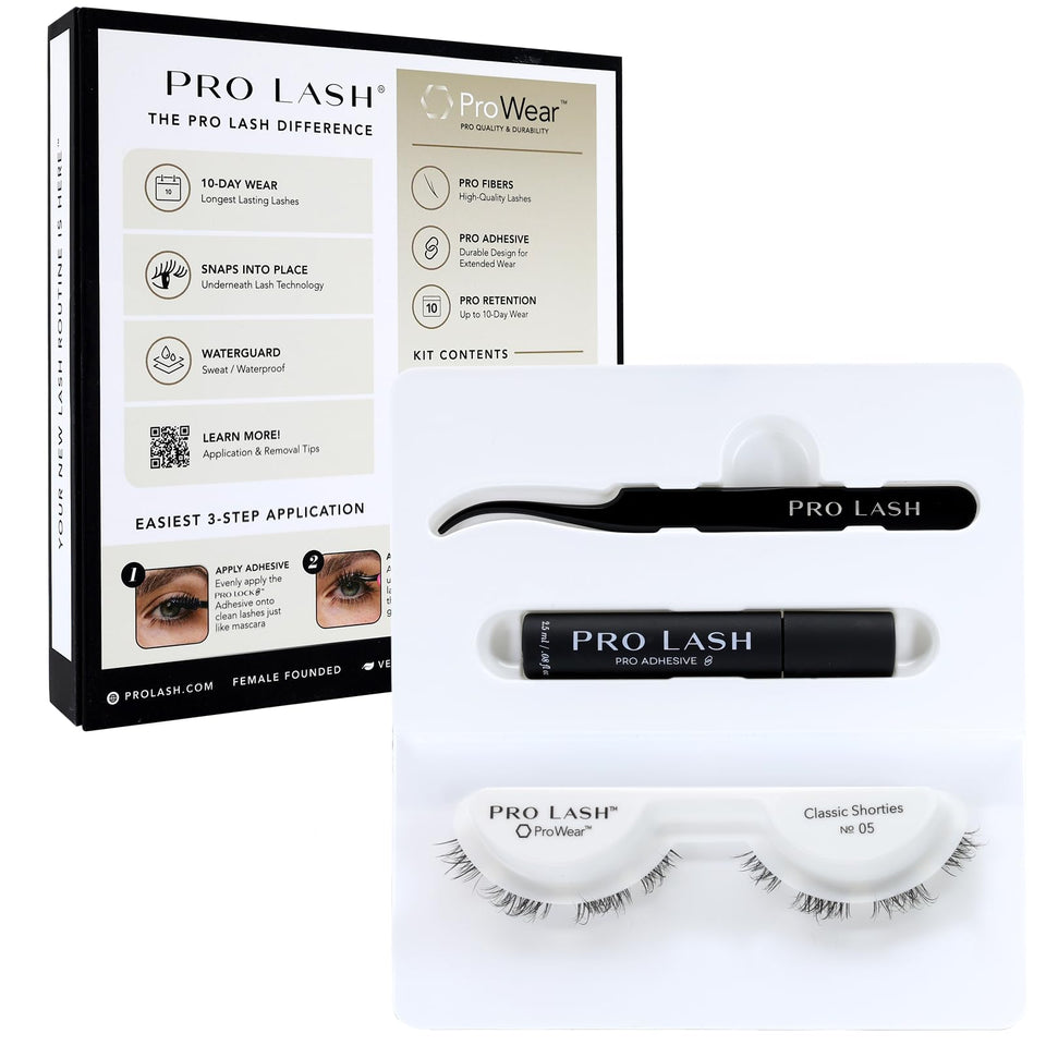 Pro Lash ProWear Mini Clusters No.05 black packaging for quick, on-the-go lash upgrades.