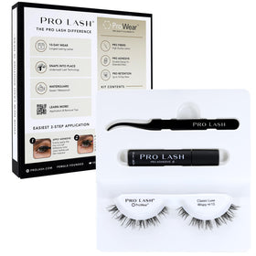 Pro Lash ProWear Mini clusters close-up with No.15 wispy lashes for natural enhancement.