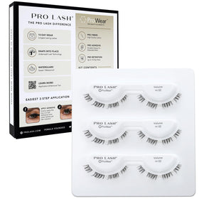 Pro Lash ProWear Volume No. 02 black lash clusters for a bold, voluminous look.