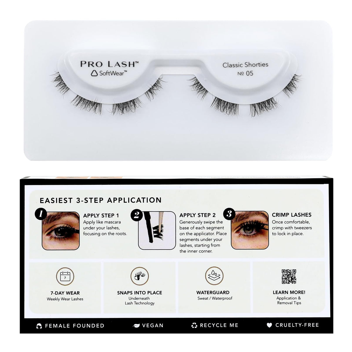 Pro Lash SoftWear Classic Shorties No. 05 lashes for a natural, refined eye look
