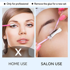 PRO LASHBEAUTY 20ml bottle on vanity, compact travel-ready design.