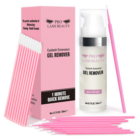 PRO LASHBEAUTY eyelash remover bottle with pump for precise, mess-free application.