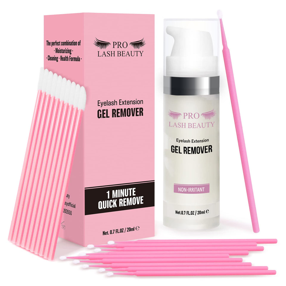 PRO LASHBEAUTY eyelash remover bottle with pump for precise, mess-free application.