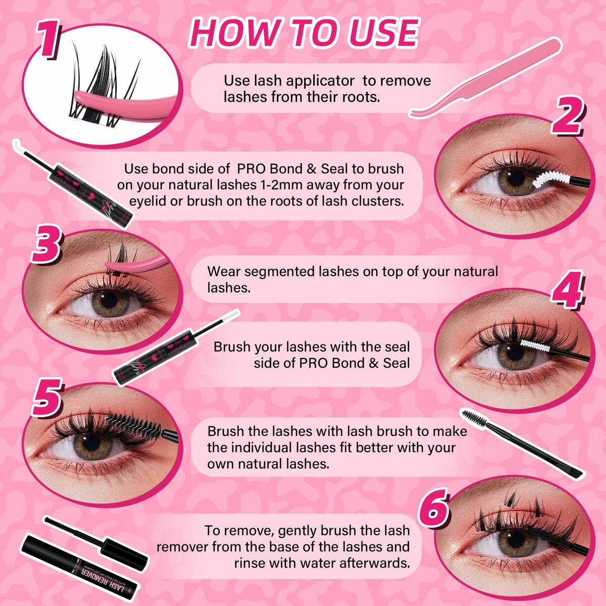 PRO LASHBEAUTY Fairy Lash Clusters durability allows multiple uses with care.