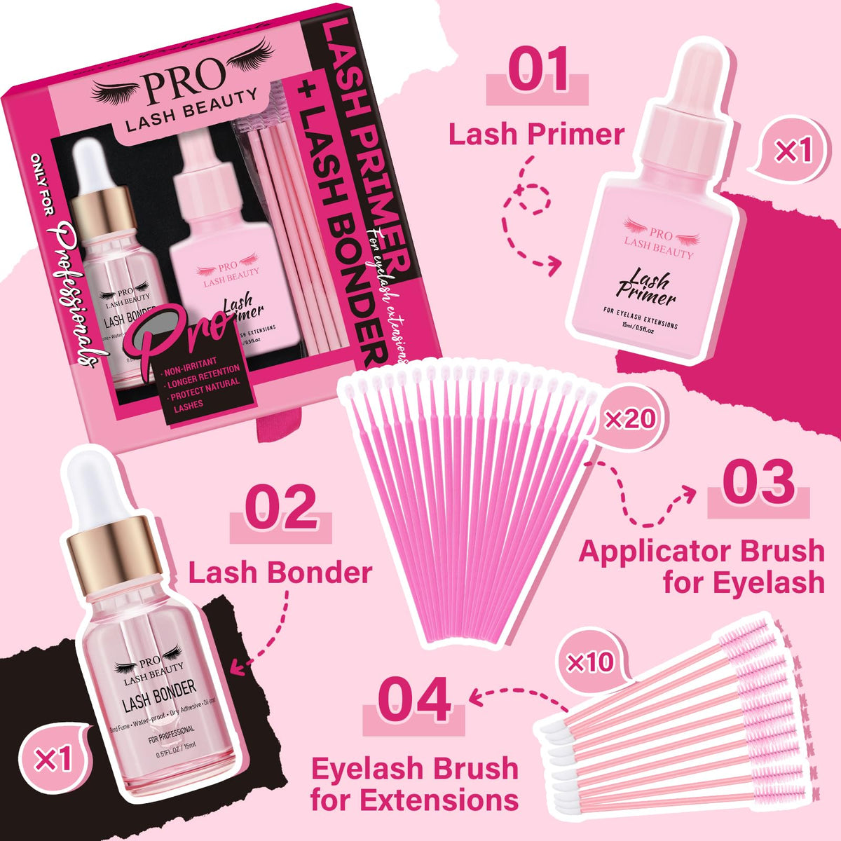 PRO LASHBEAUTY lash-bonder-primer-packaging shows sleek professional packaging for lash artists
