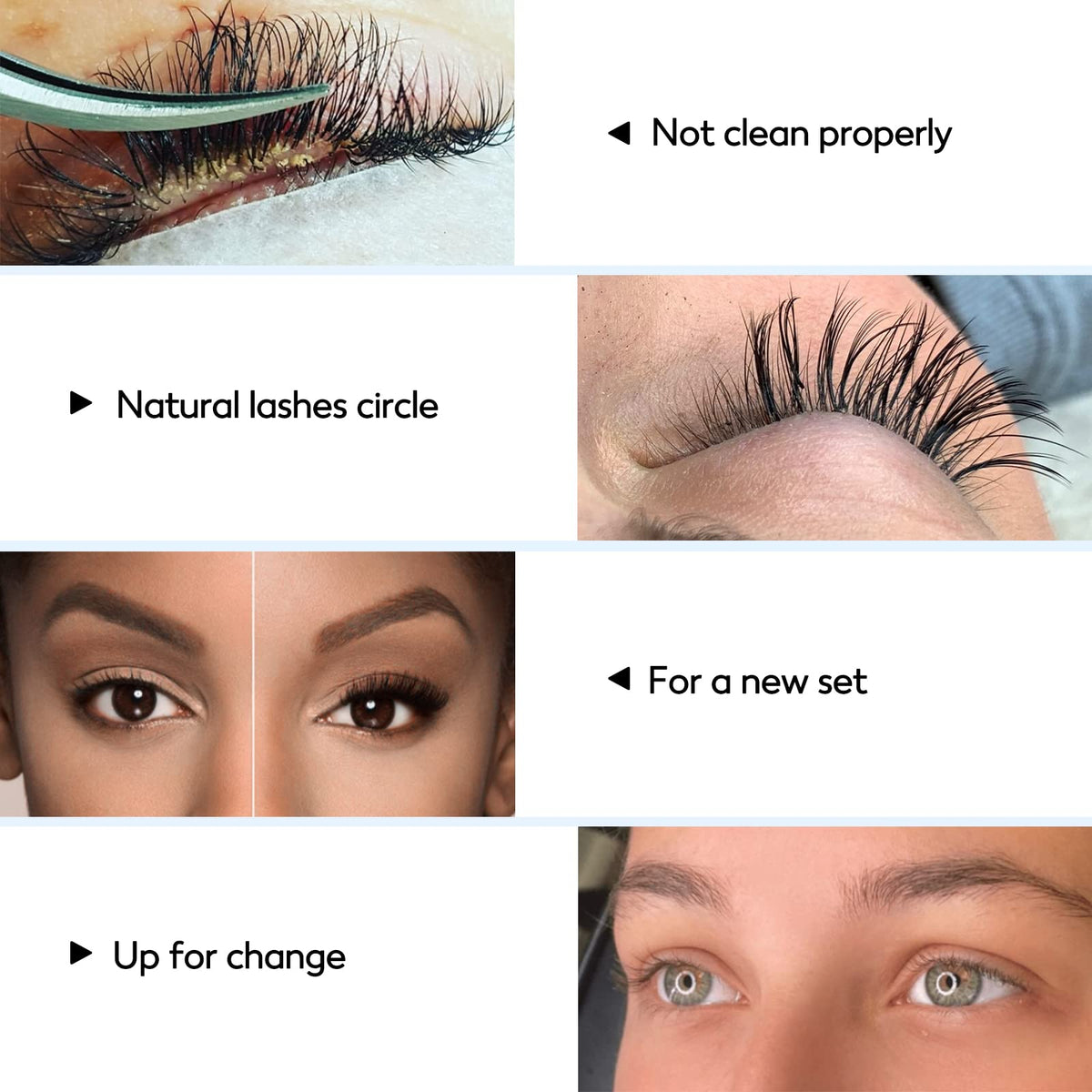 PRO LASHBEAUTY safety features show MSDS-approved and fragrance-free formula.