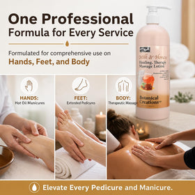 PRO NAIL Healing Therapy Lotion during foot care for deep hydration