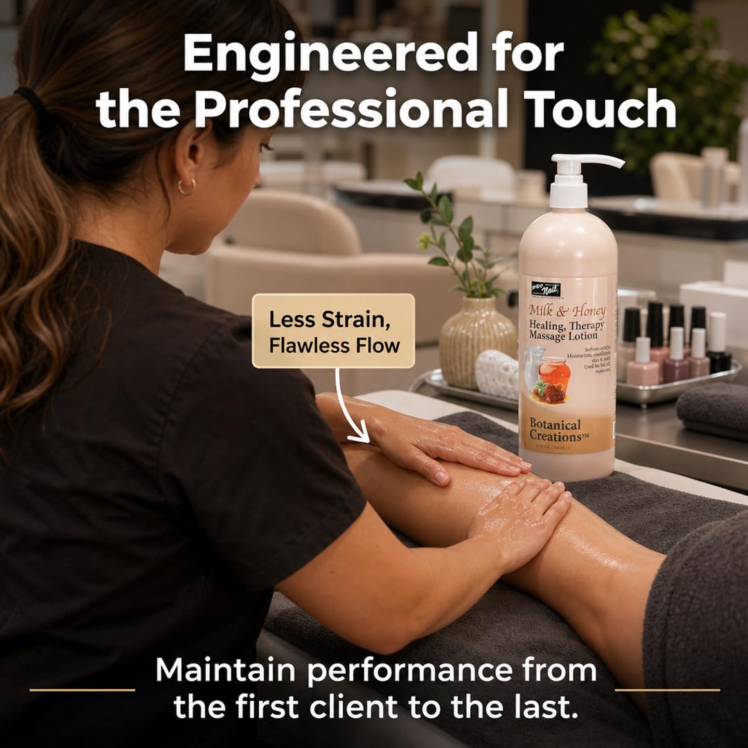 PRO NAIL Healing Therapy Lotion massage glide for extended, effortless technique