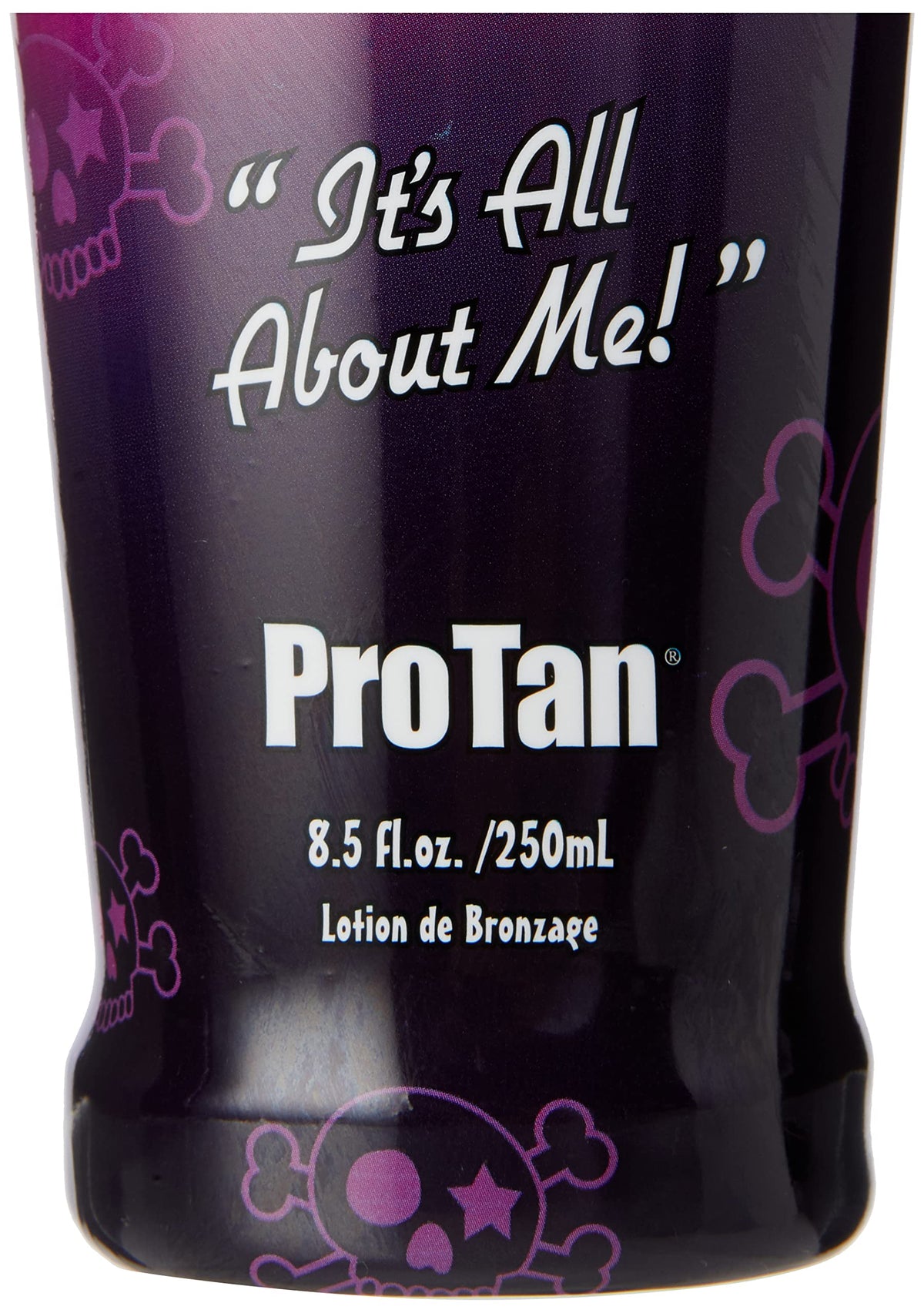 Packaging display of Pro Tan Incredibly Black Double Dark Bronzing Lotion highlighting shade potential