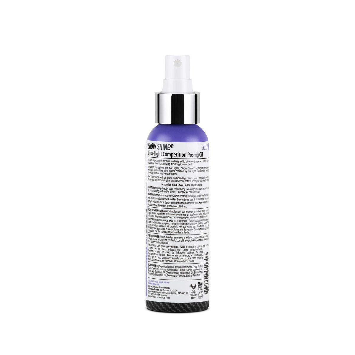 Pro Tan Show Shine dries quickly, leaving a comfortable sheen for events