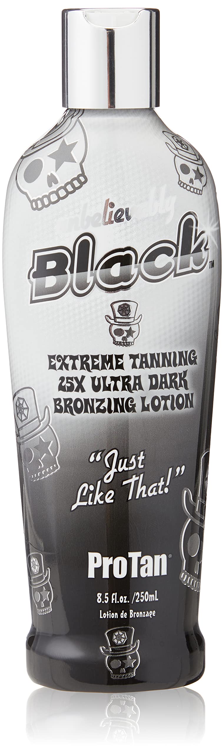 Pro Tan Unbelievably Black bottle delivers a deep bronze color with conditioning for healthier skin