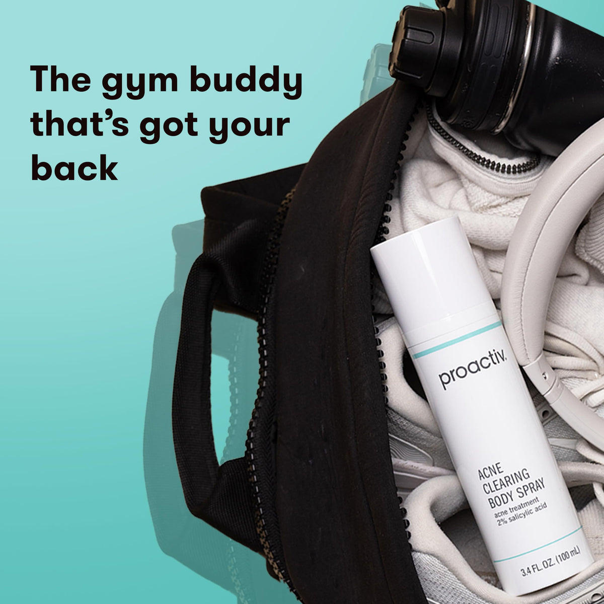 Proactiv fast-drying, non-greasy solution ideal for gym bag use