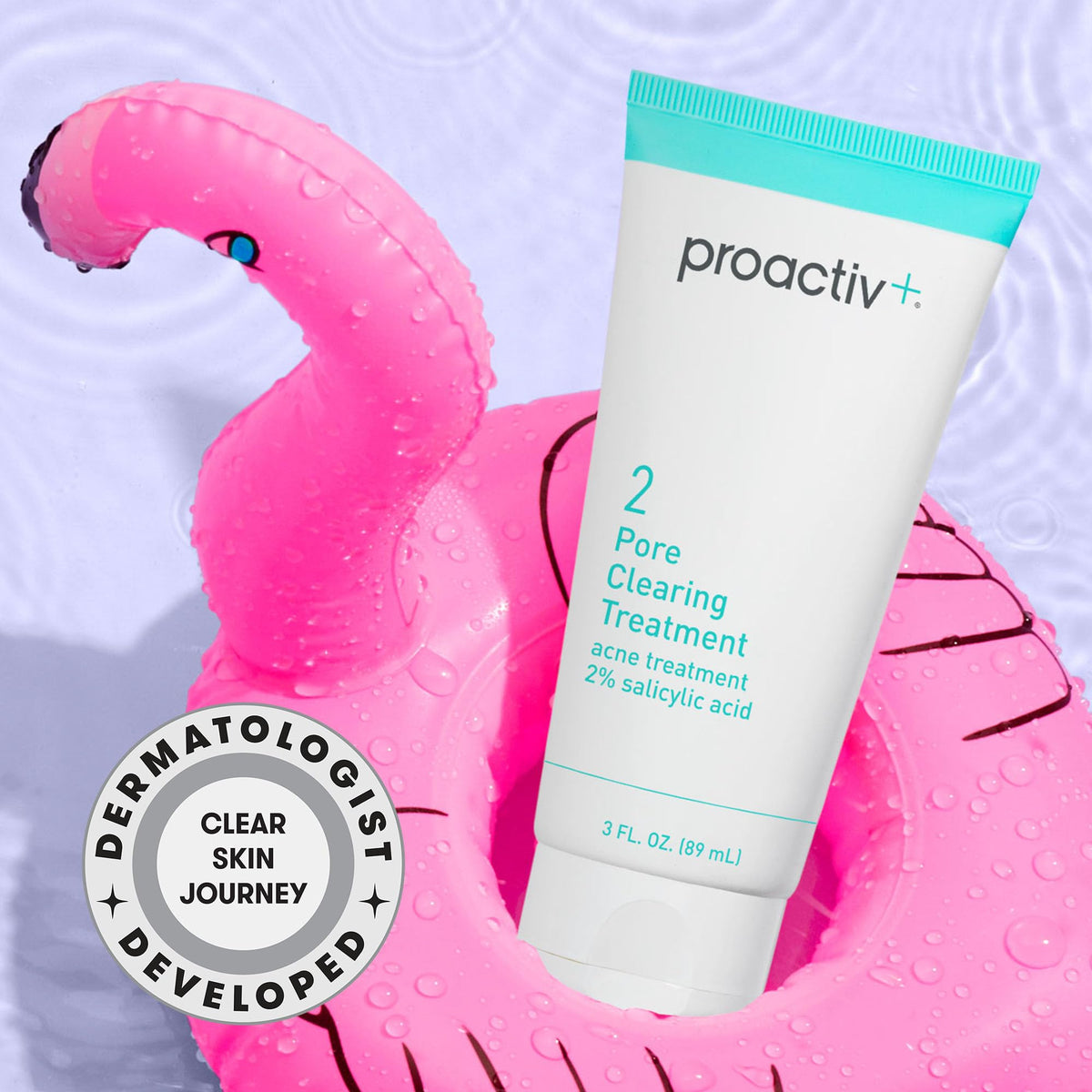 Proactiv Packaging Close-Up highlights compact 3 oz bottle for on-the-go use.