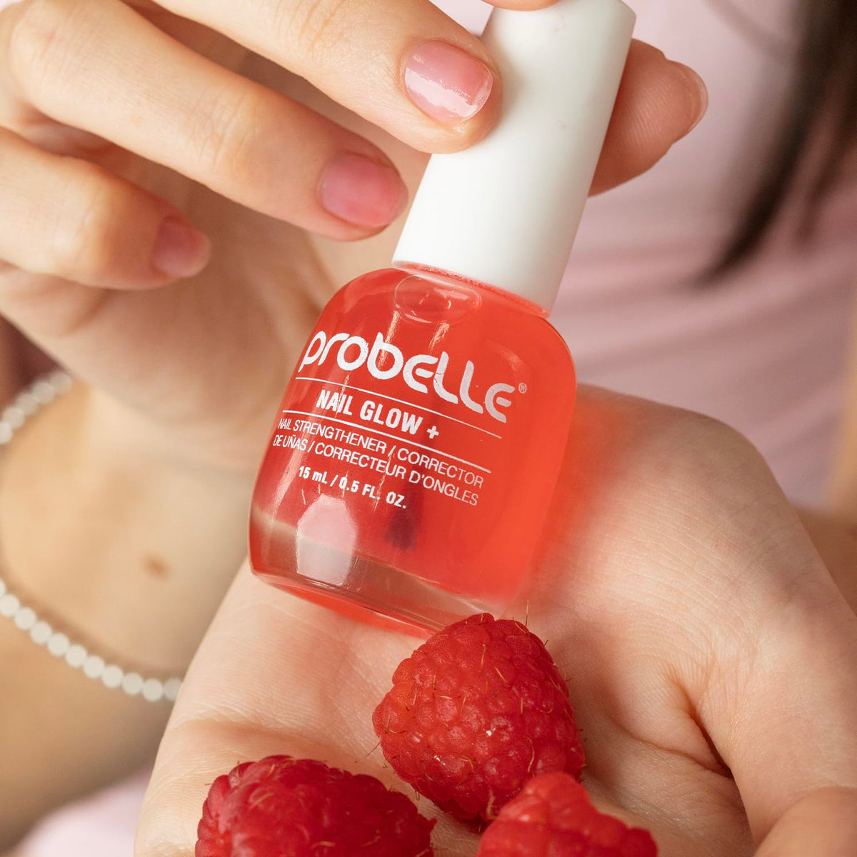 Probelle Nail Glow+ color swatch demonstrates translucent, uniform color.