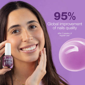 Probelle Nail Glow+ nails with glossy jelly finish after two coats.