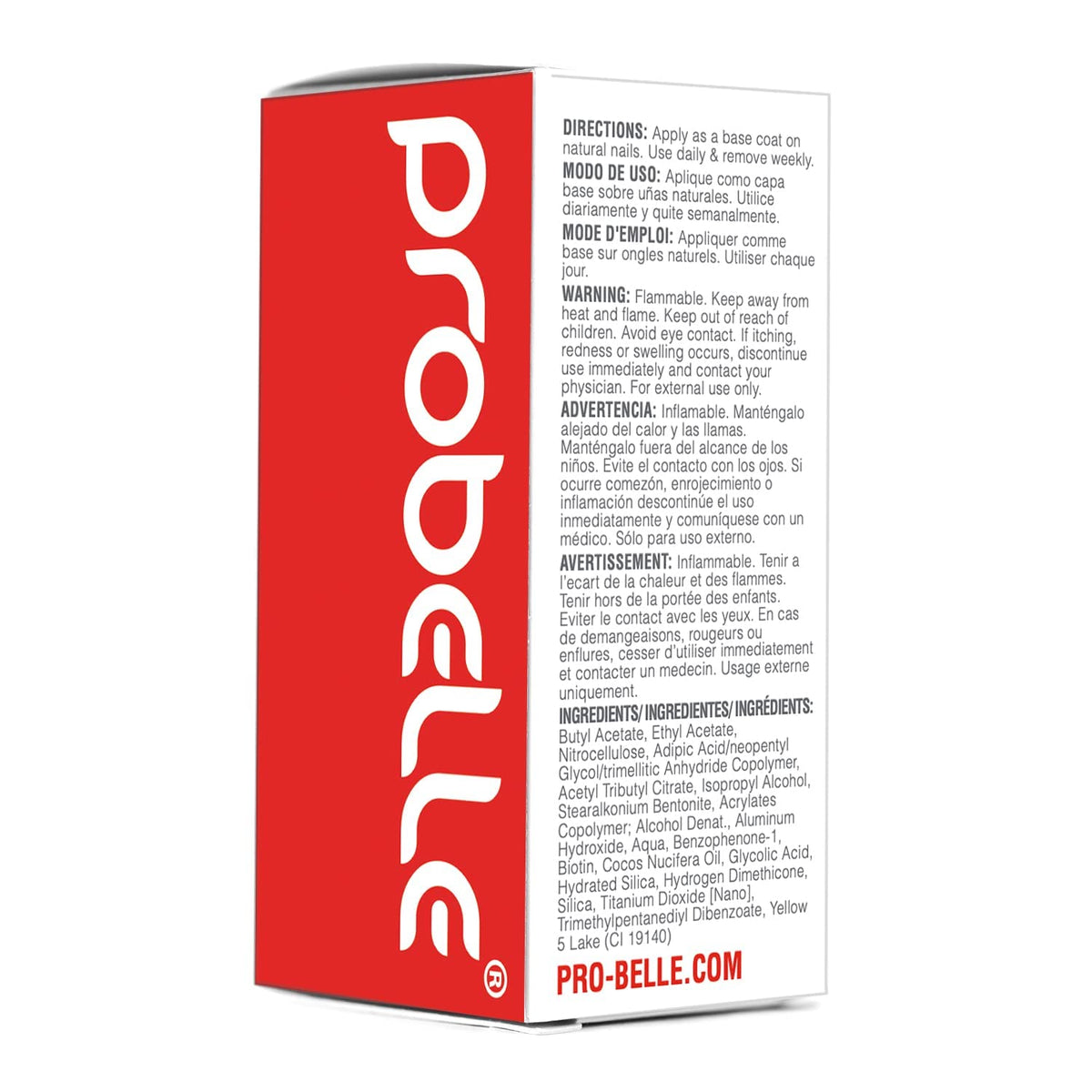 Probelle Nail Hardener Formula 1 routine strengthens brittle nails safely