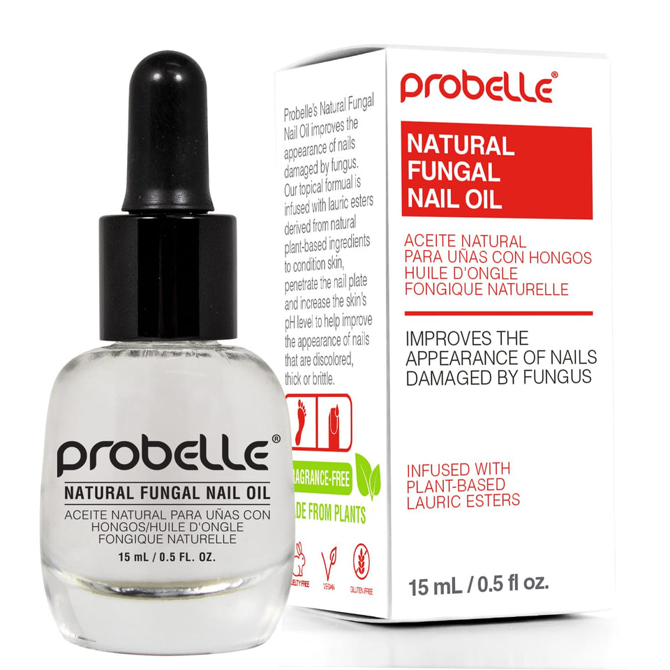 Probelle Natural Renewal Nail Oil bottle demonstrates renewed color and shine.