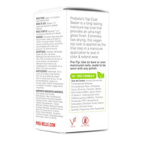 Probelle Top Coat Sealer comes in a 0.5 fl oz bottle for easy use.