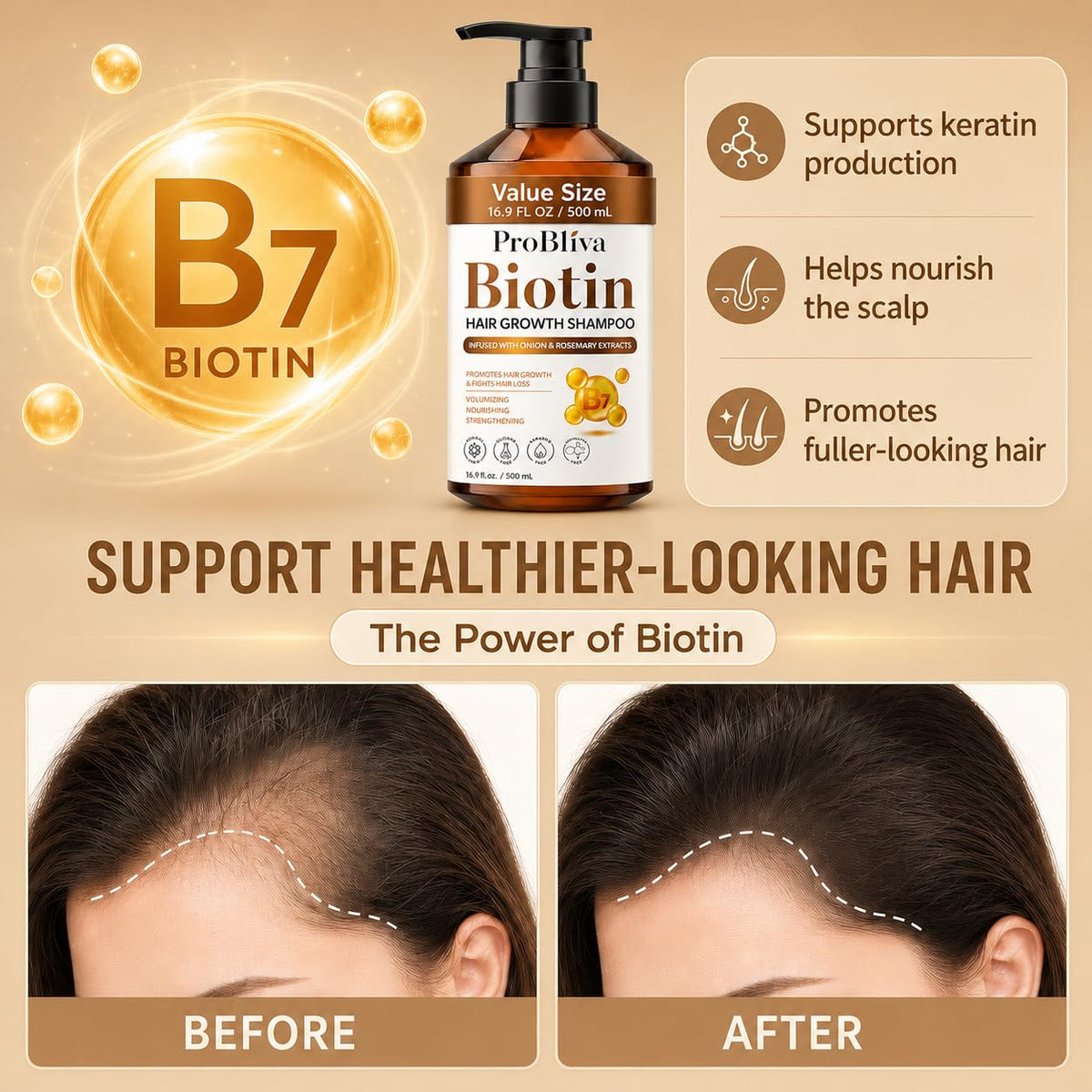 Lathering ProBliva shampoo demonstrates gentle scalp cleansing