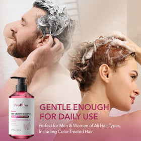 ProBliva Onion Shampoo texture with light lather for gentle cleansing.