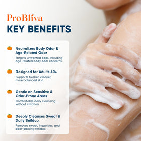 ProBliva Persimmon Soap bar with tea tree oil highlights natural deodorizing power.