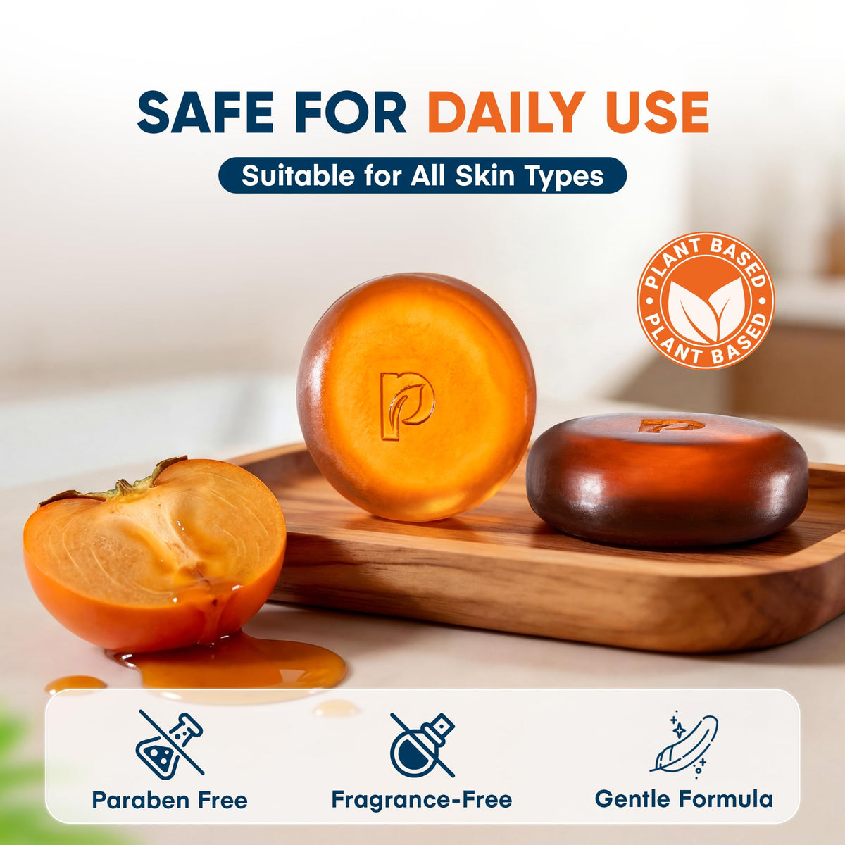 ProBliva Persimmon Soap travel-friendly bar in gym bag.