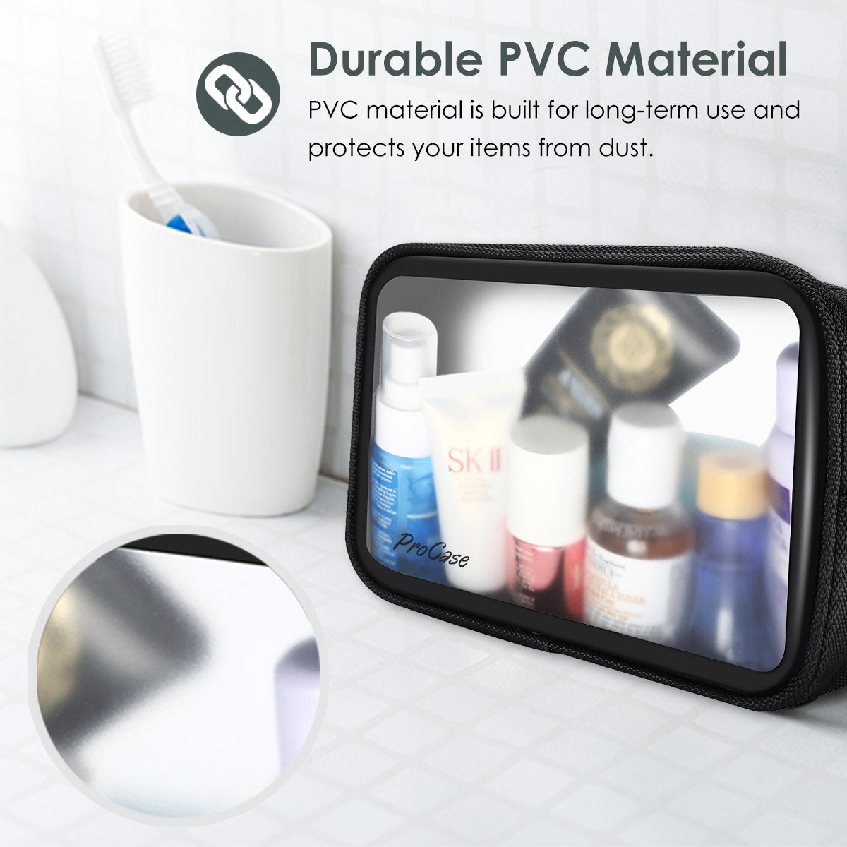 ProCase bag open compartments showing organized storage.