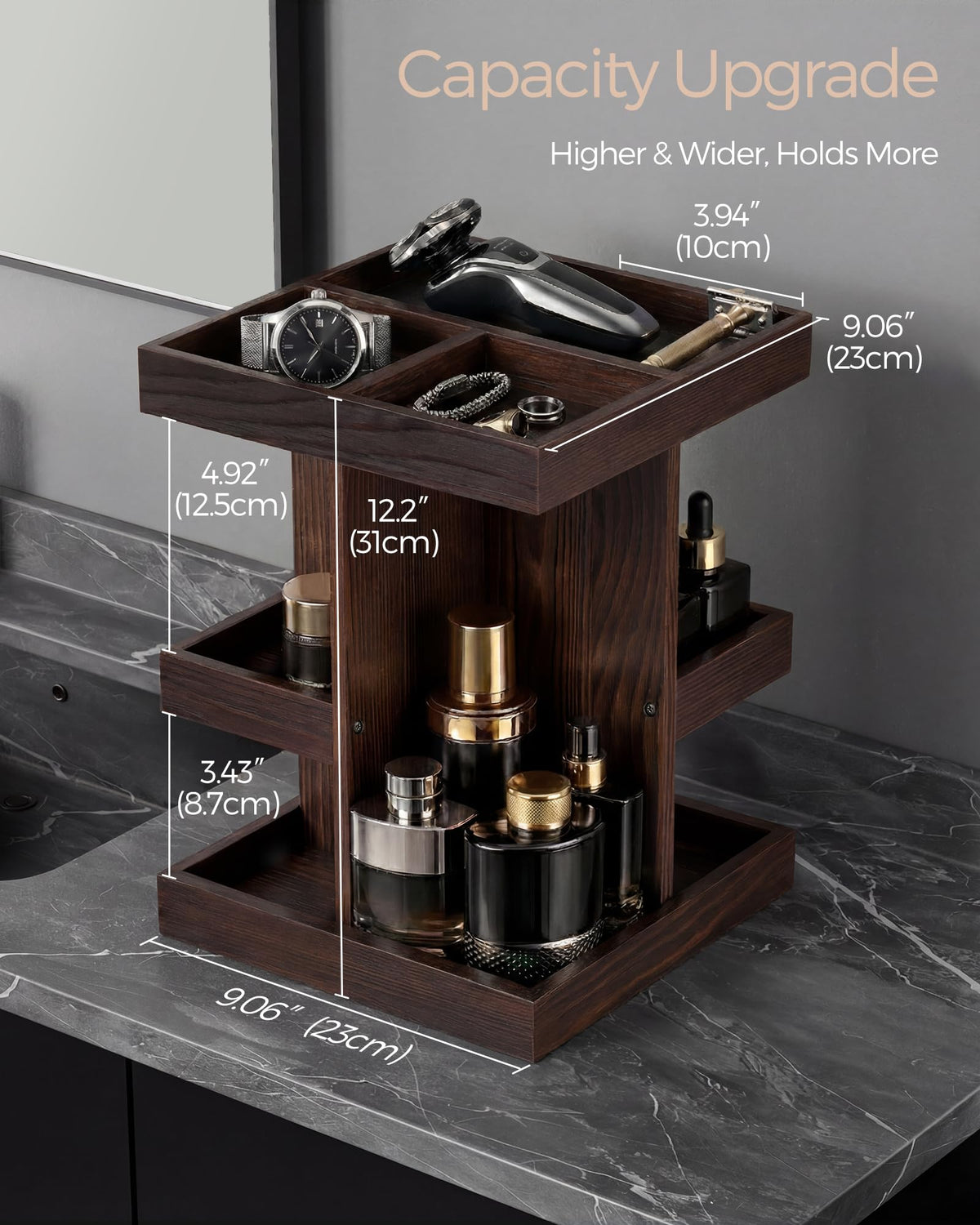 ProCase brown finished wooden rack enhancing room decor